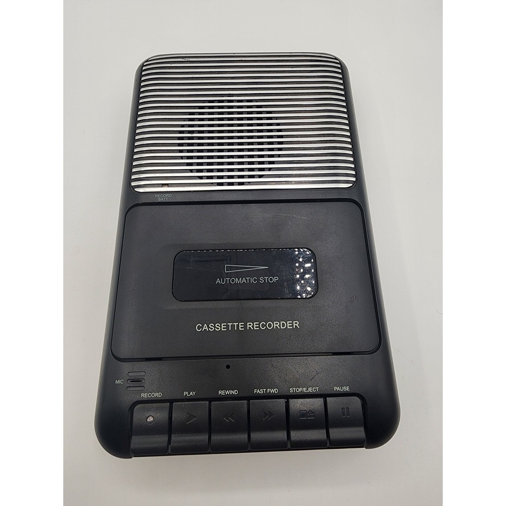 ONN Portable Cassette Recorder Player Black with 3 TDK D90